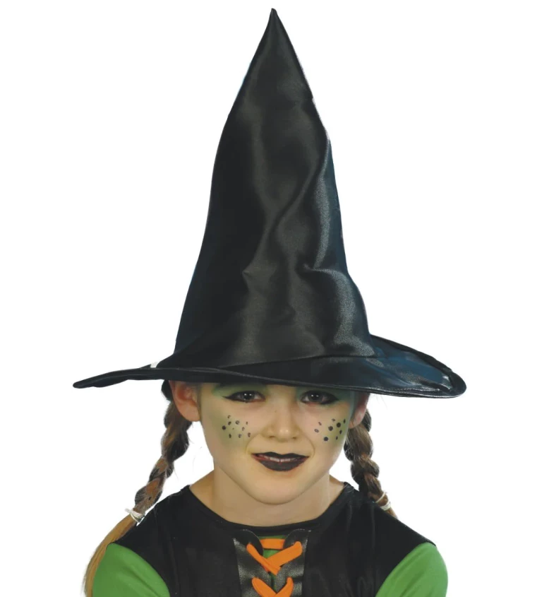 Černý čarodějnický klobouk pro děti