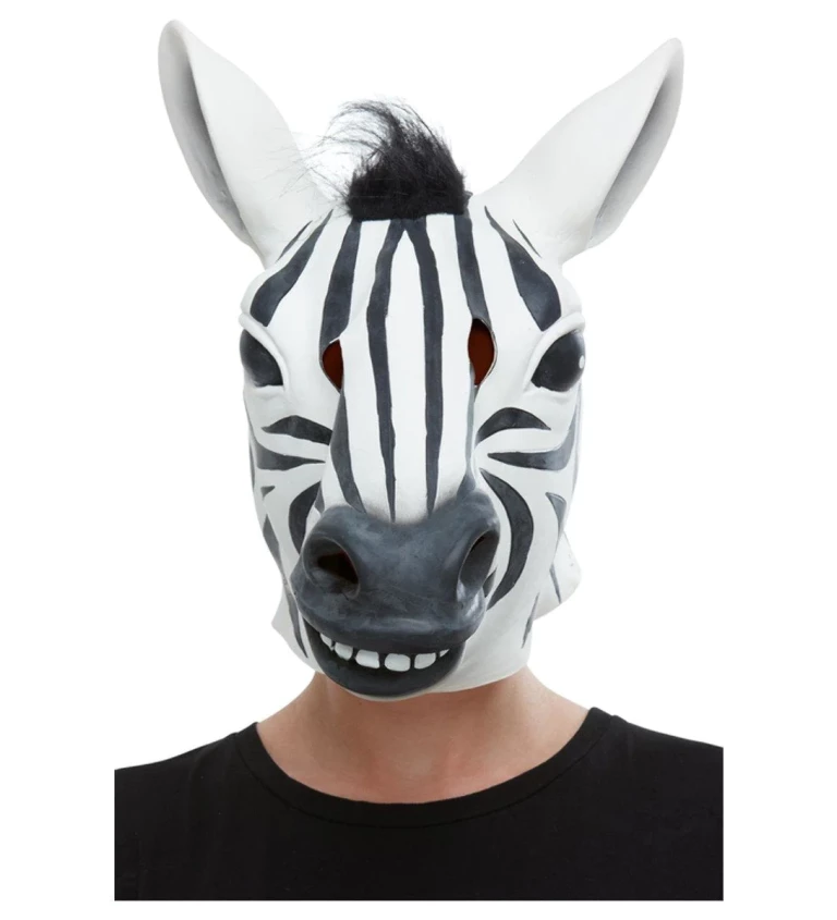 Zebra celohlavová - latexová maska