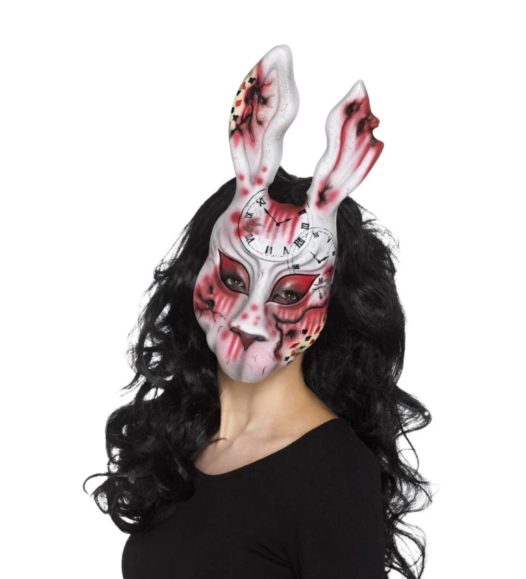 Maska Halloween Zombie králík