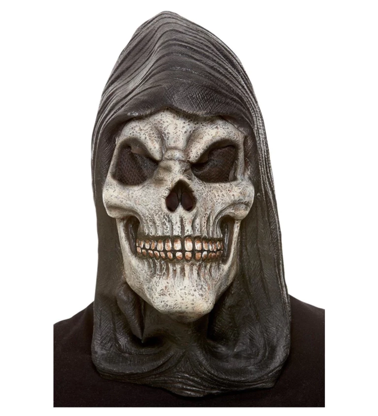 Celohlavová maska - kostlivec s kapucí