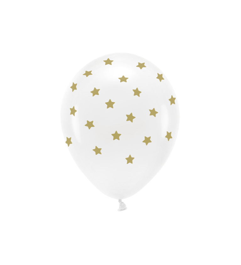 Bílý balónek s hvězdičkami