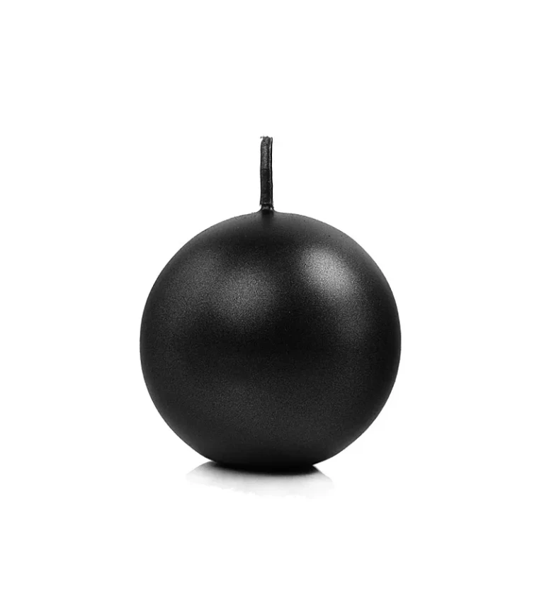 Svíčka koule - černá perleťová