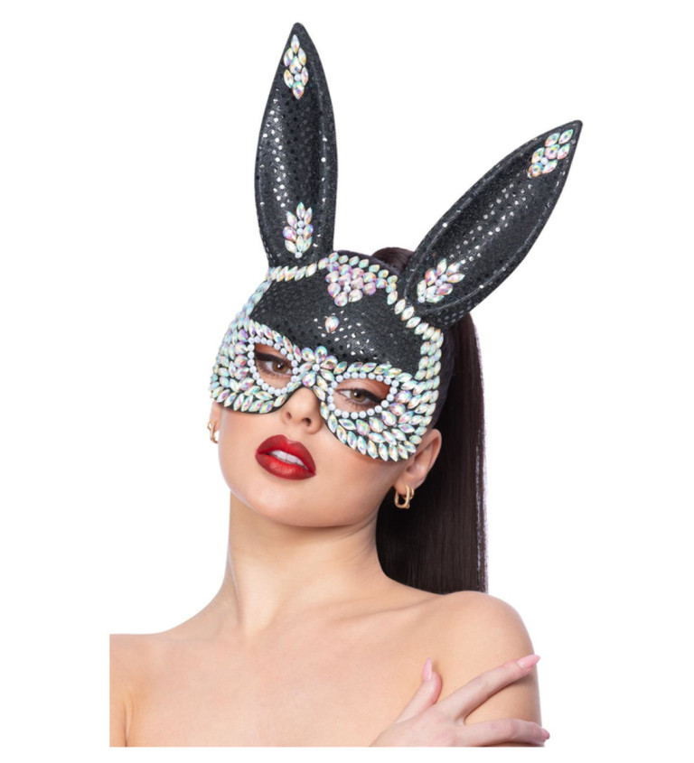 Maska párty králík - kamínky