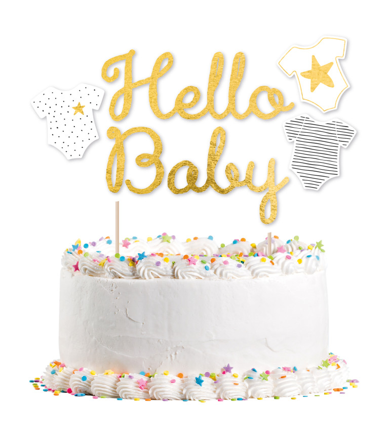 Hello baby dekorace na dort