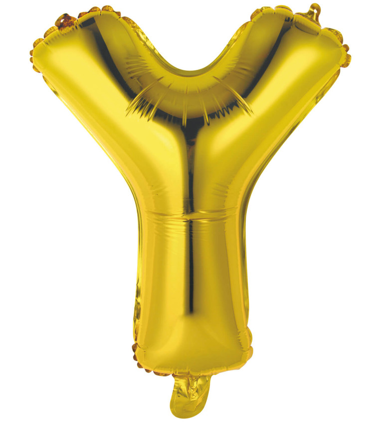 Mini zlatý balónek Y