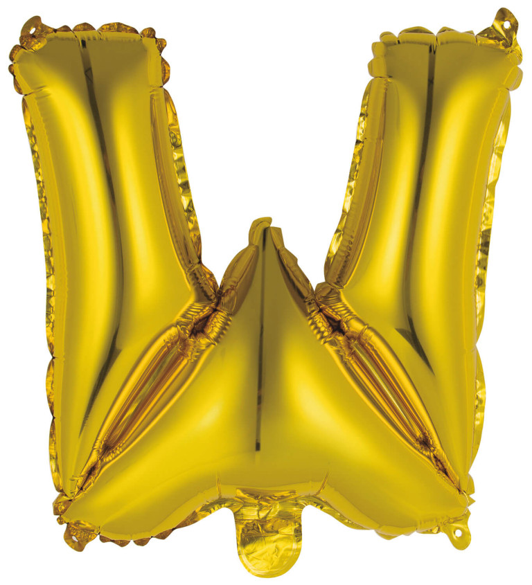 Mini zlatý balónek W