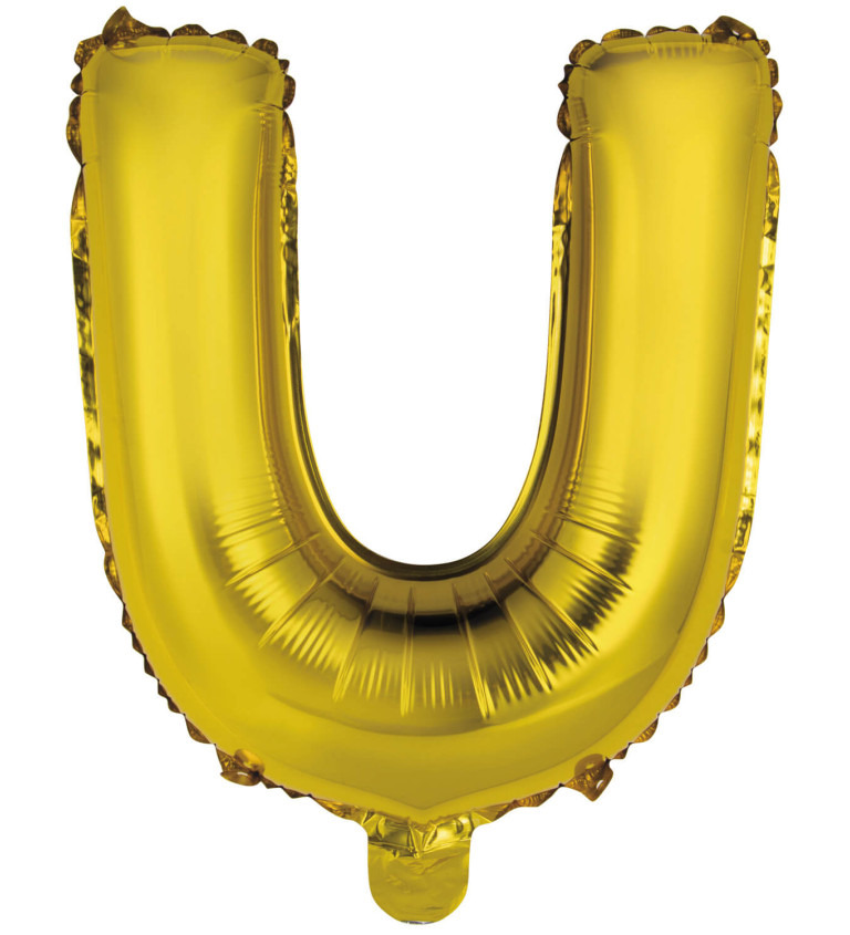 Mini zlatý balónek U