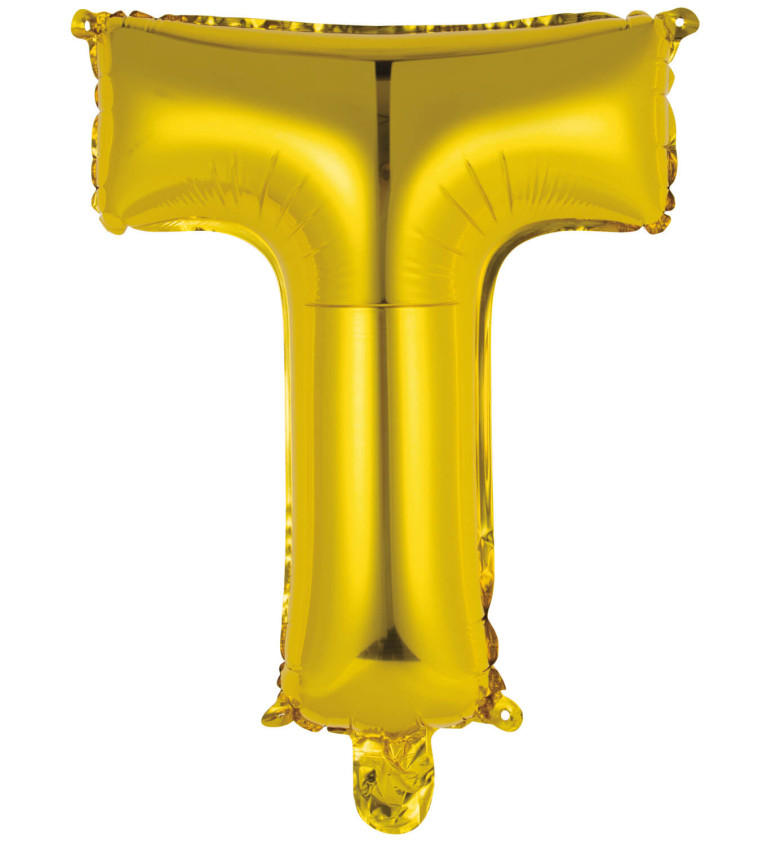 Mini zlatý balónek T