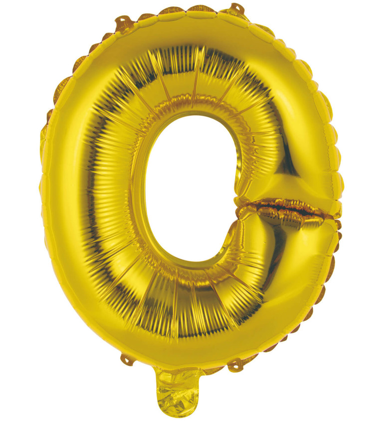 Mini zlatý balónek O
