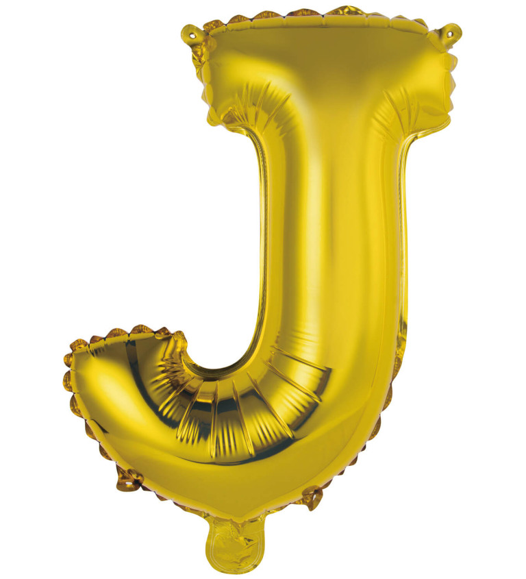 Mini zlatý balónek J