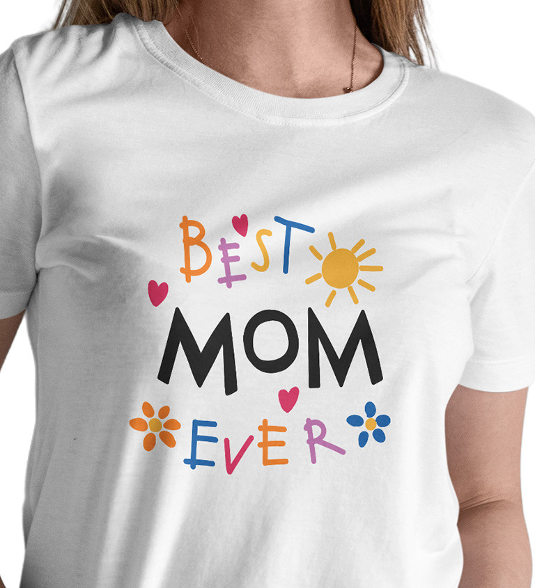 Dámské triko bílé - Best mom ever