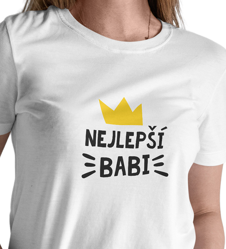 Dámské triko bílé - Nejlepší babi