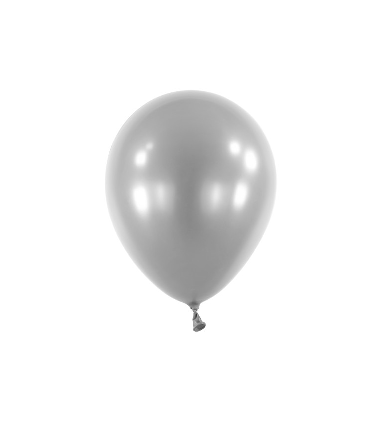 Latexové balónky metalické - šedé