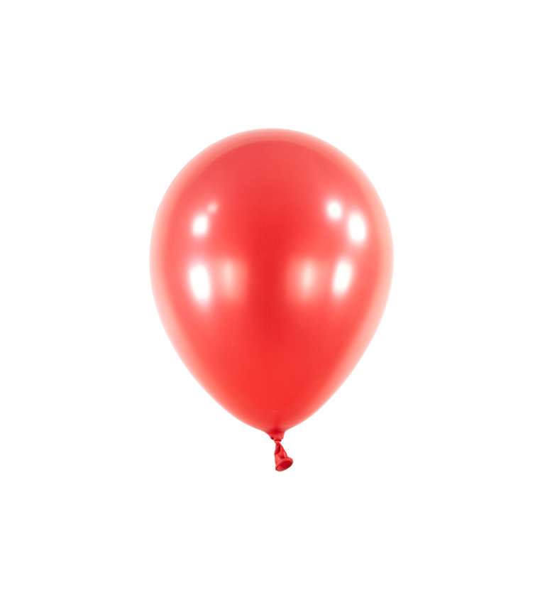 Latexové balónky metalické - světle červené