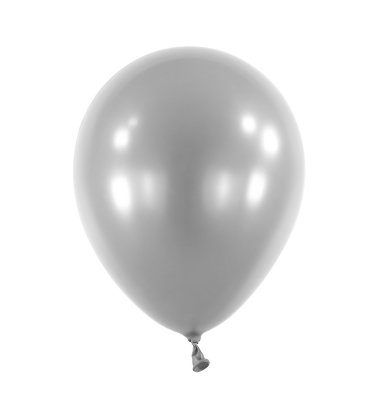 Latexové balónky dekorační - metalické šedé