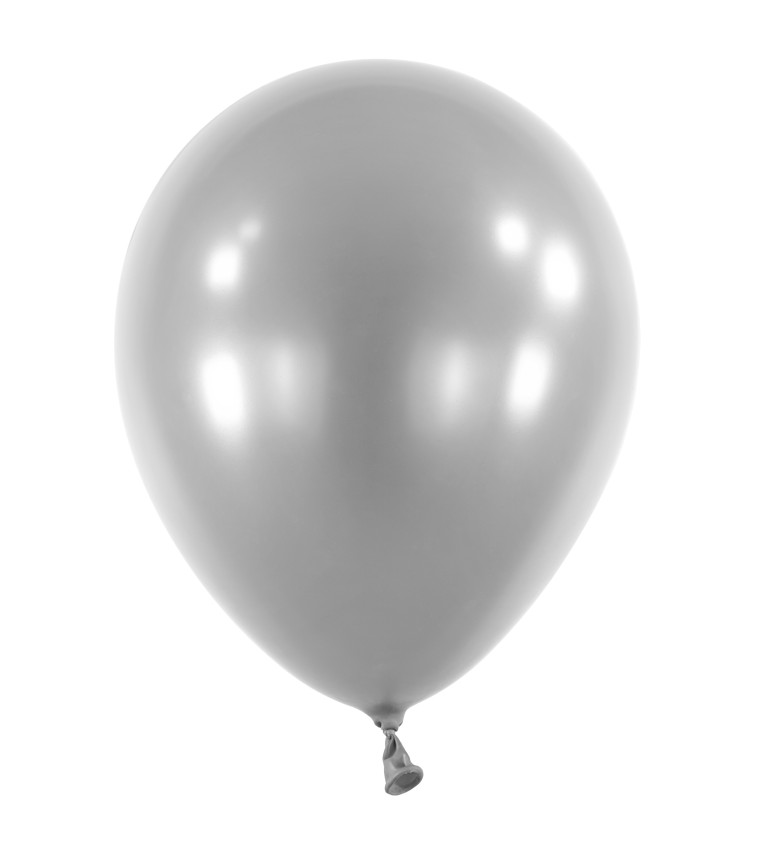 Latexové balónky dekorativní - metalicky šedé