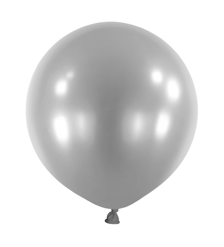 Latexové balónky dekorativní - metalické stříbrné