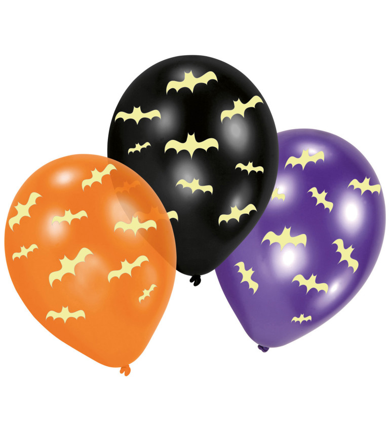 Latexové balónky - netopýři