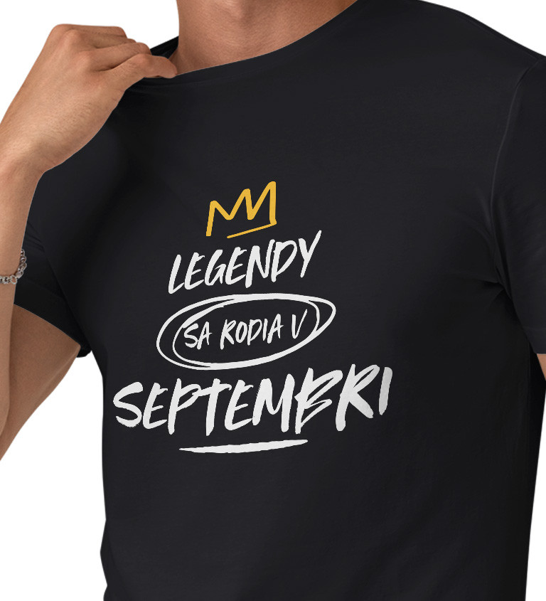 Pánské tričko černé - Legendy v septembri
