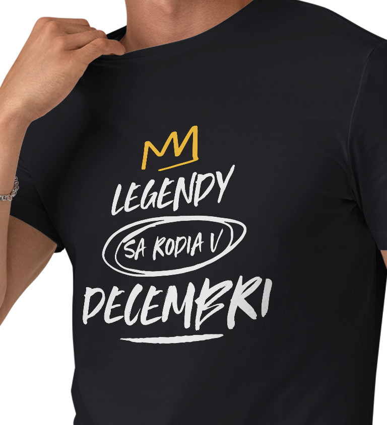 Pánské tričko černé - Legendy v decembri