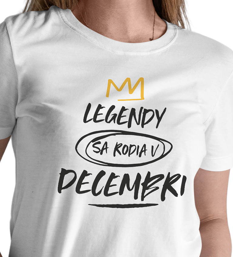 Dámske tričko biele - Legendy v decembri