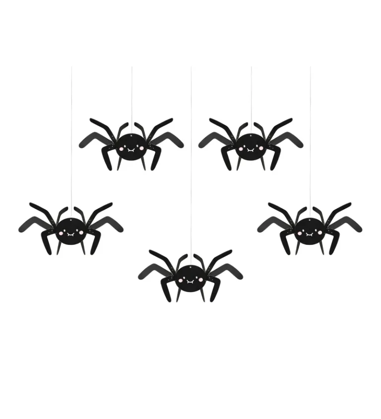 Černí pavouci dekorace
