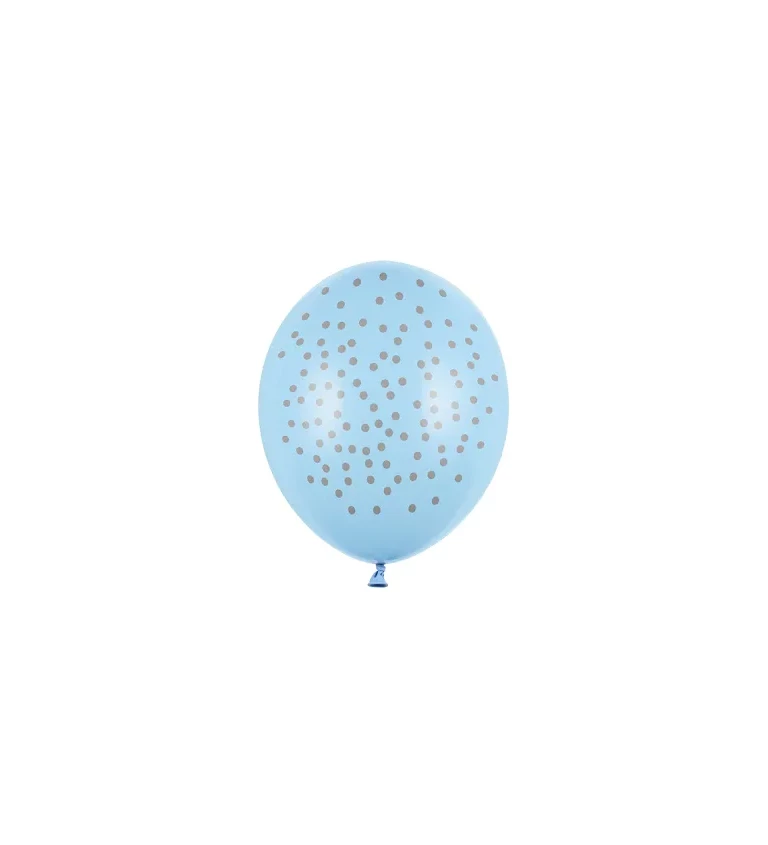 Balónky latexové modré s puntíkama