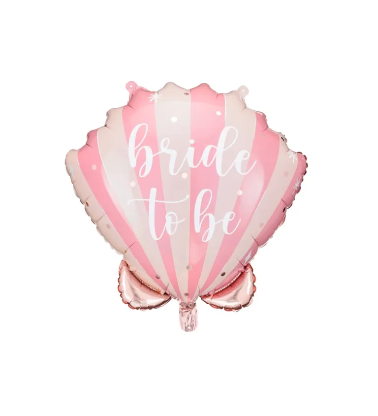 Bride to be - růžový balónek mušle