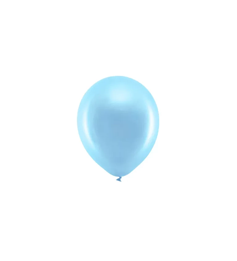 Lesklé světle modré balónky