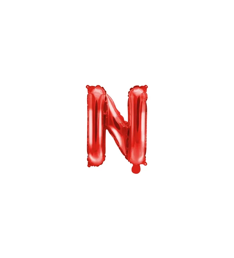 Malé červené písmeno - N