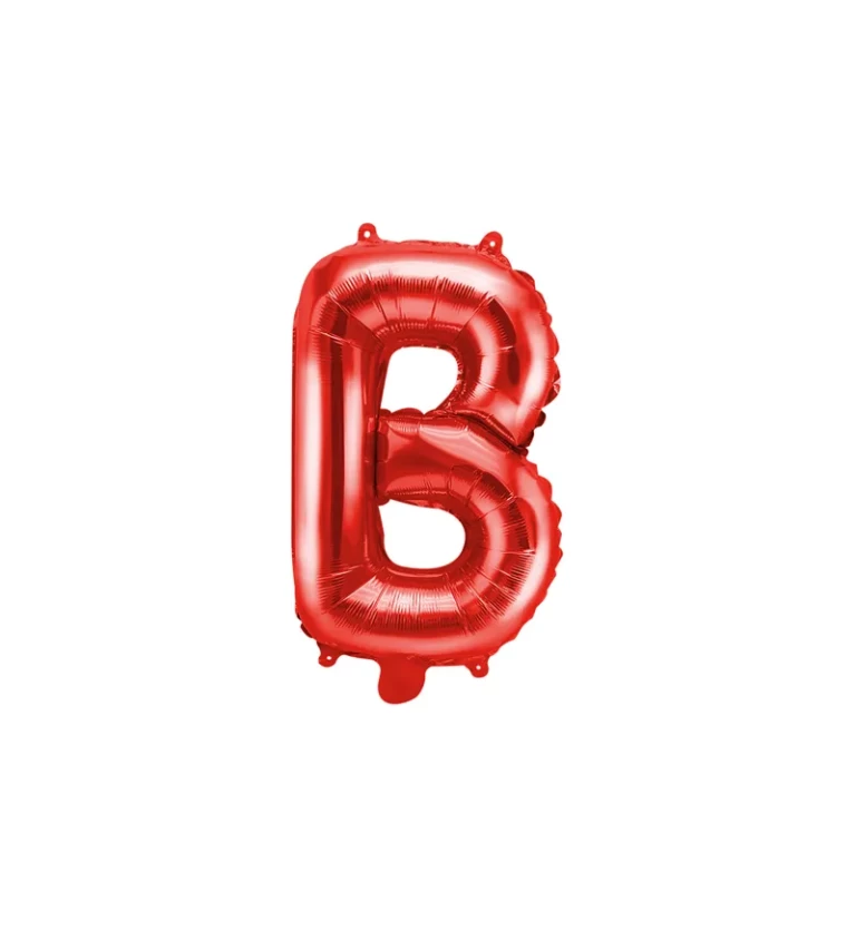 Malé červené písmeno - B