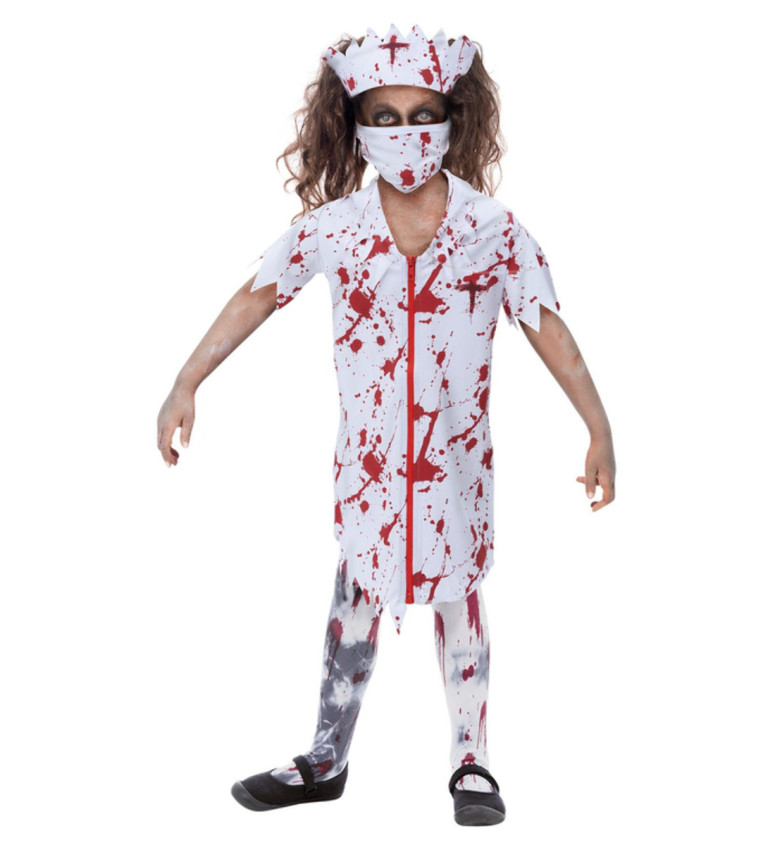 Dívčí kostým zombie zdravotní sestra