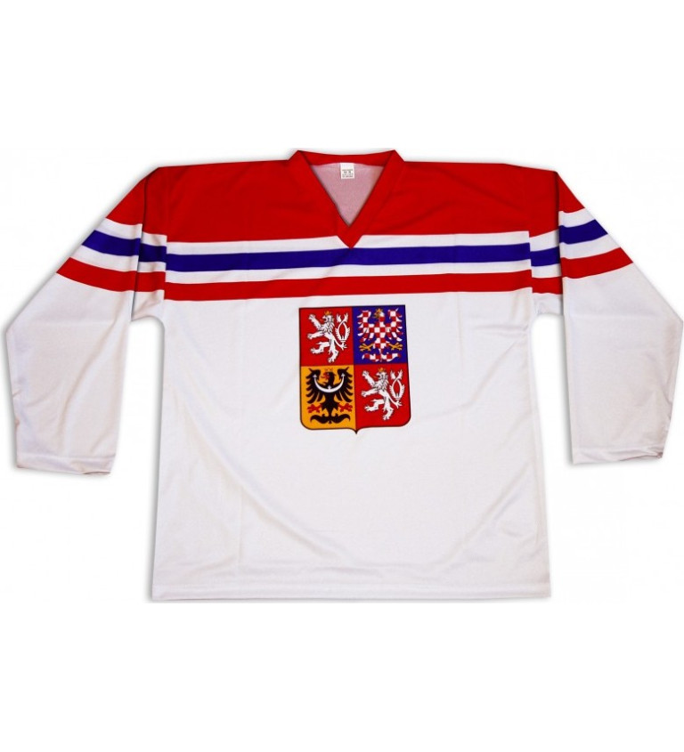 Dětský bílý hokejový dres - vel. 158