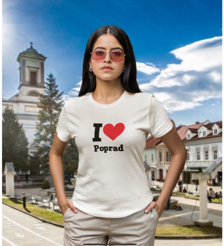 Nažehlovací nápis - I love Poprad