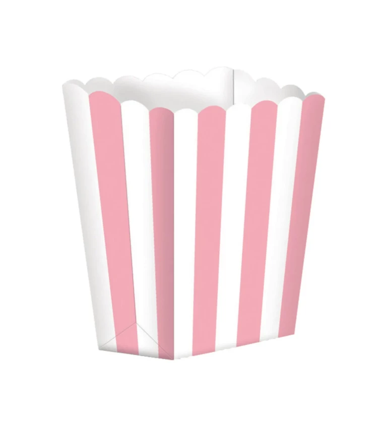 Krabičky - popcorn, růžové