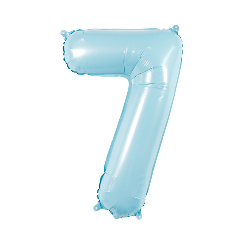 Fóliový balónek číslo 7 světle modré 80 cm