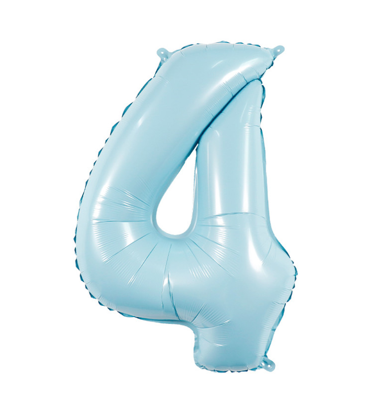 Fóliový balónek číslo 4 světle modré 80 cm
