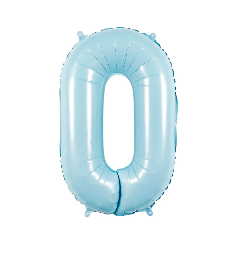 Fóliový balónek číslo 0 světle modré 80 cm