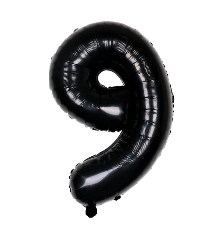 Fóliový balónek - Číslo 9 černé