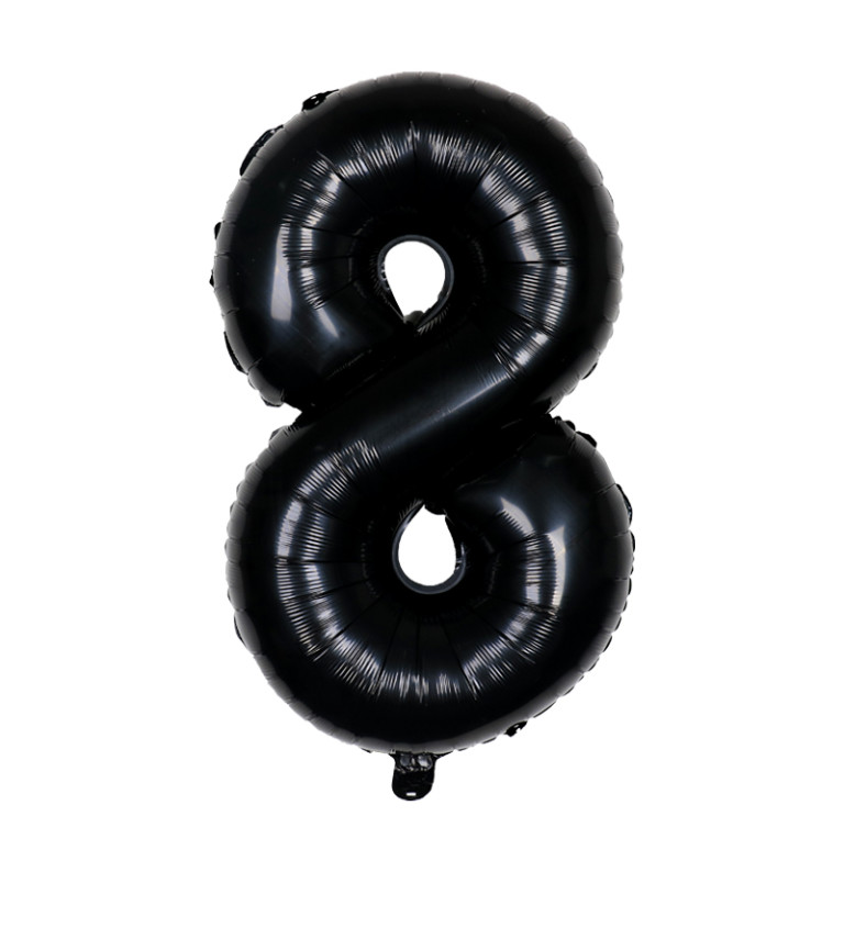Fóliový balónek - Číslo 8 černé