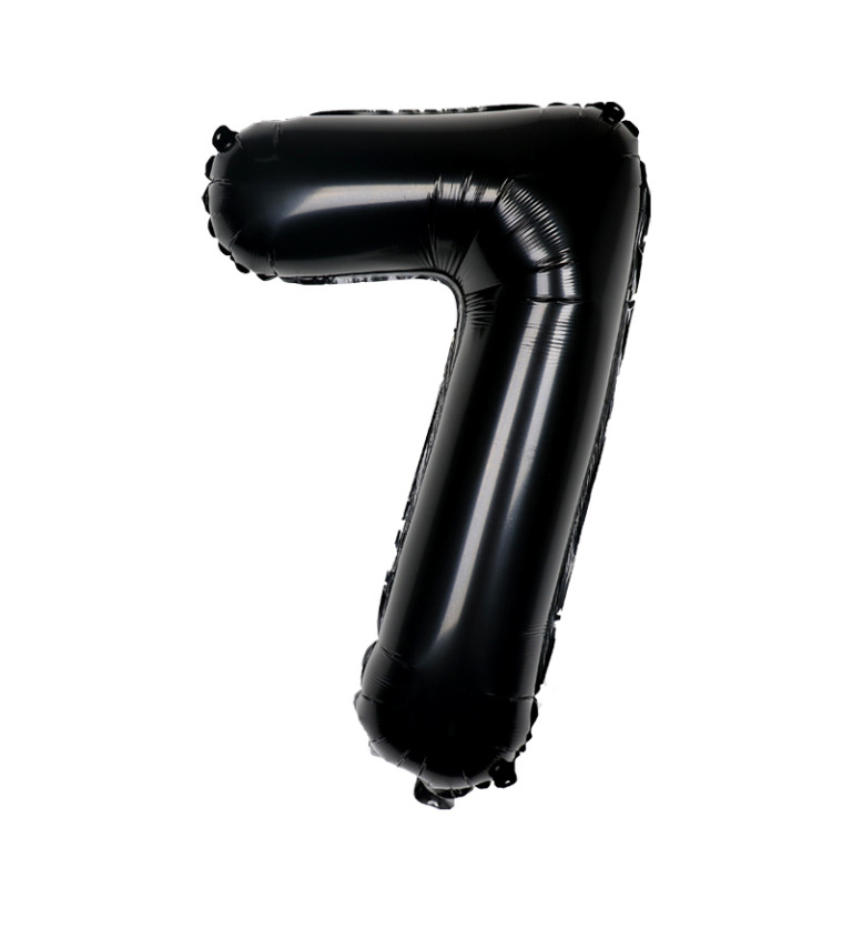 Fóliový balónek - Číslo 7 černé