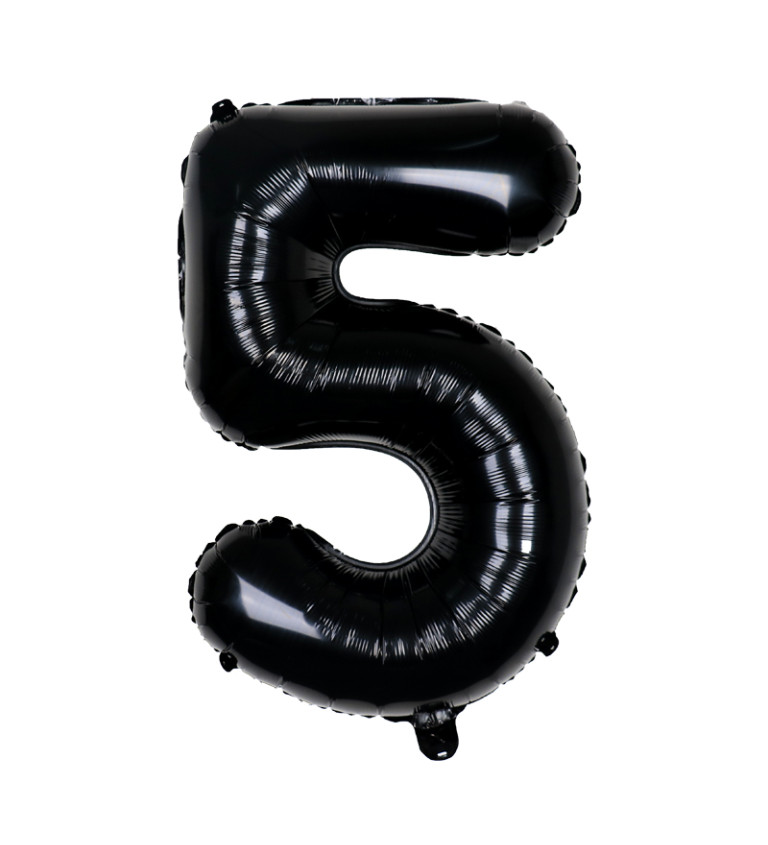 Fóliový balónek - Číslo 5 černé