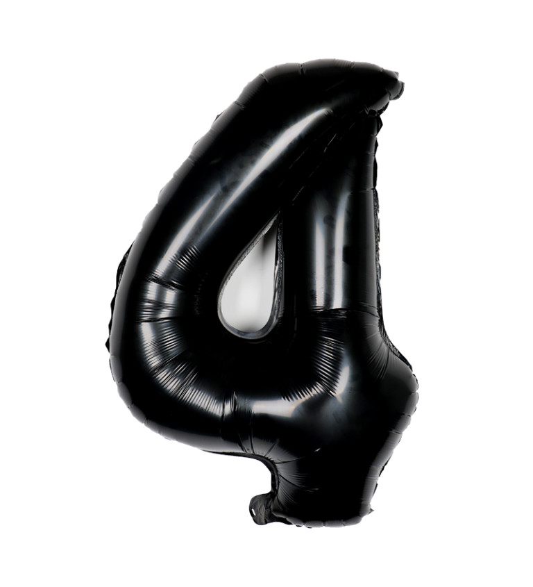 Fóliový balónek - Číslo 4 černé