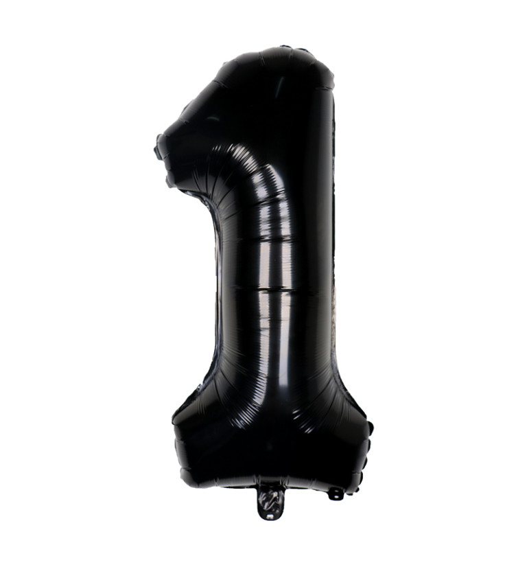 Fóliový balónek číslo 1 černé 80 cm