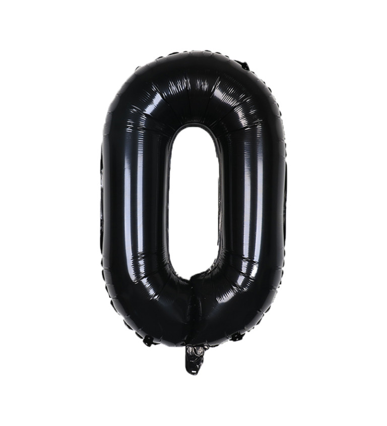 Fóliový balónek - Číslo 0 černé