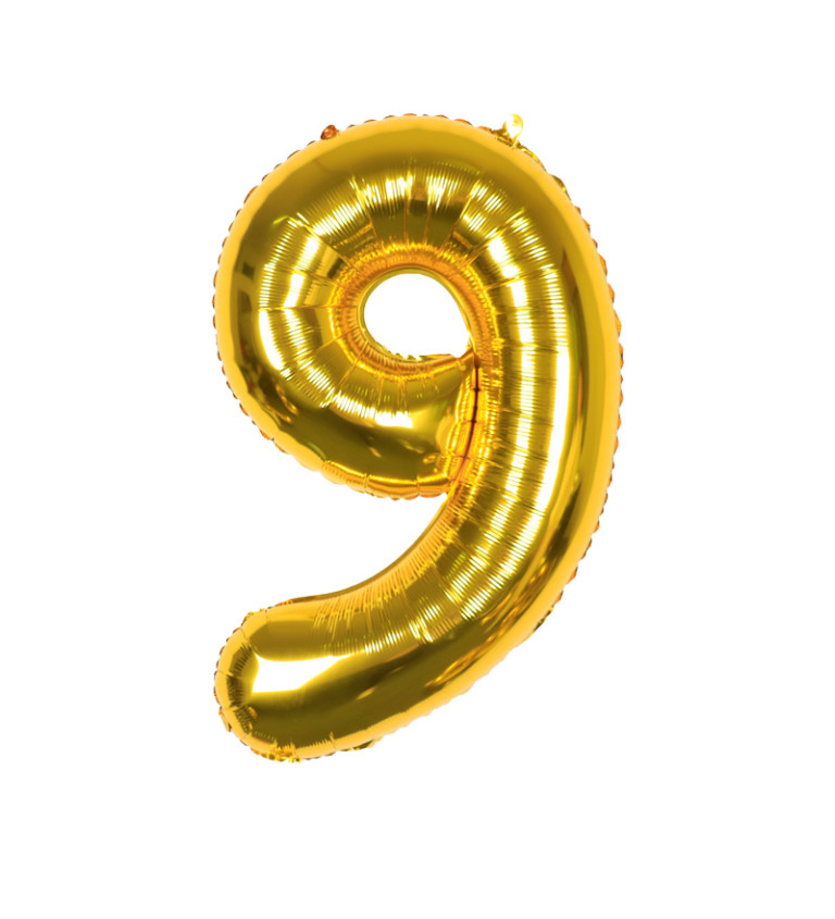 Fóliový balónek - Číslo 9 zlaté