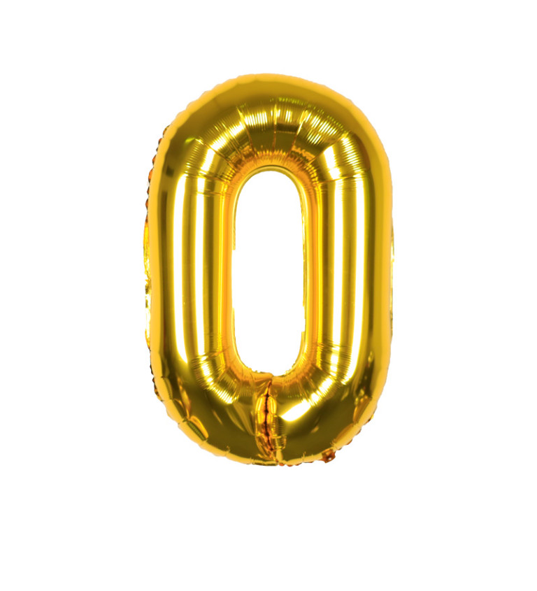 Fóliový balónek - Číslo 0 zlaté