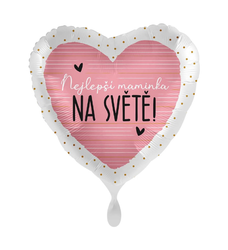 Fóliový balónek Nejlepší maminka růžový