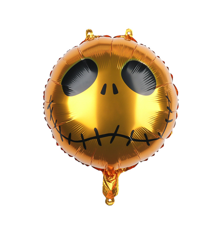 Fóliový balónek - Zlatá lebka