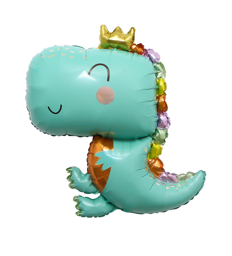 Fóliový balónek Dino modrý